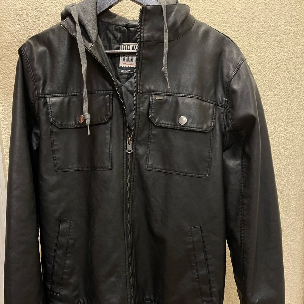 Dravus Black Mens Leather Jacket